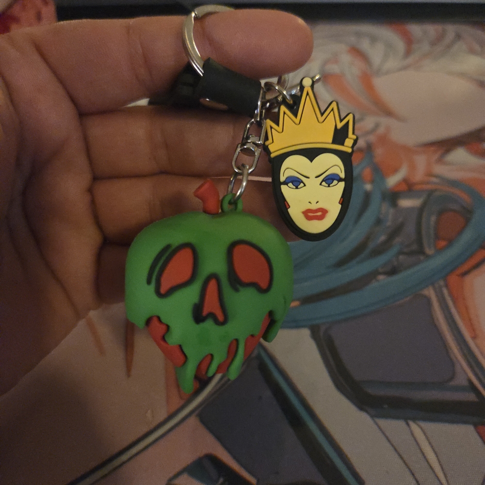 Green Poison Apple and Evil Queen Keychain